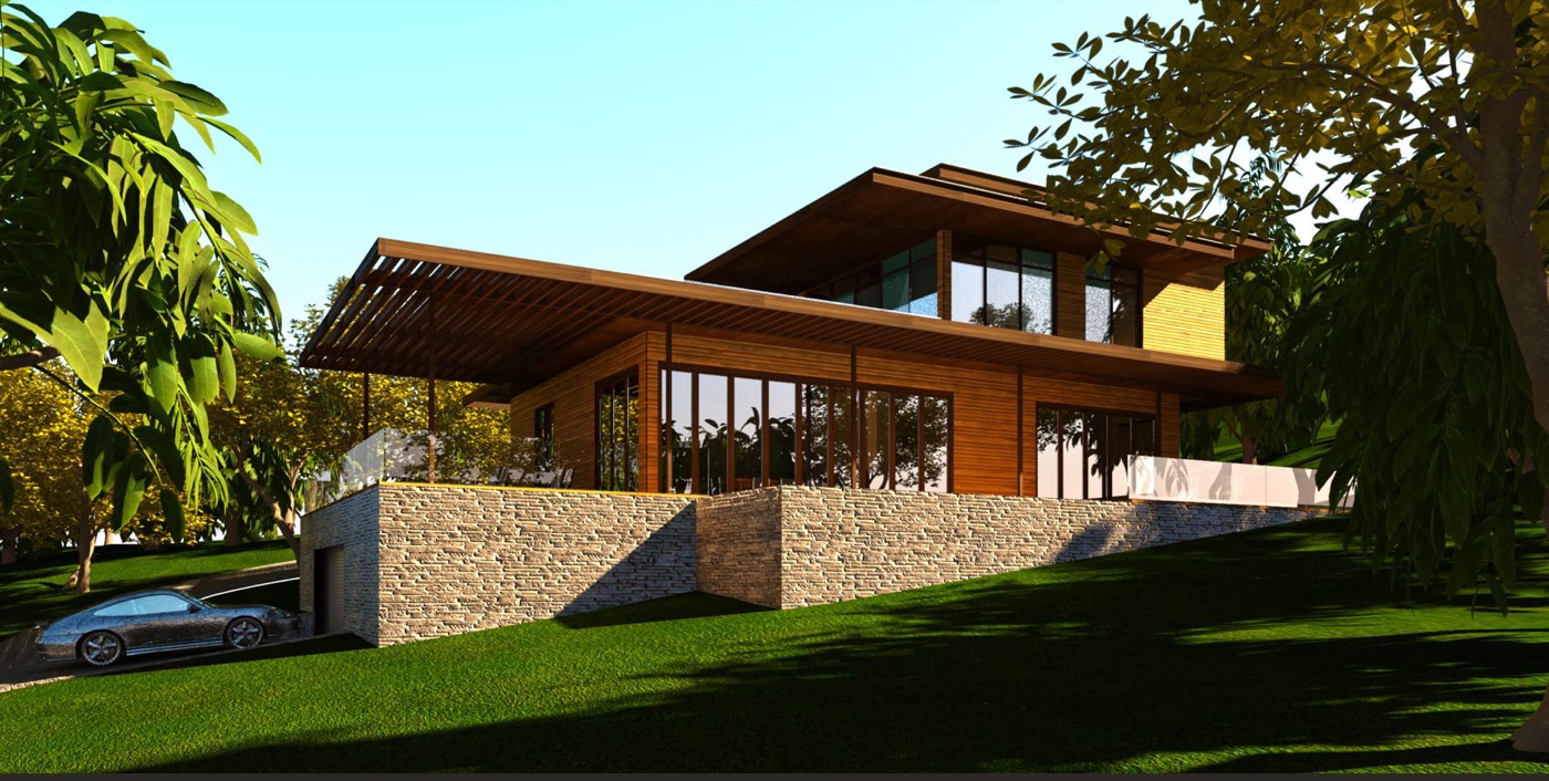 Timber and stone custom home