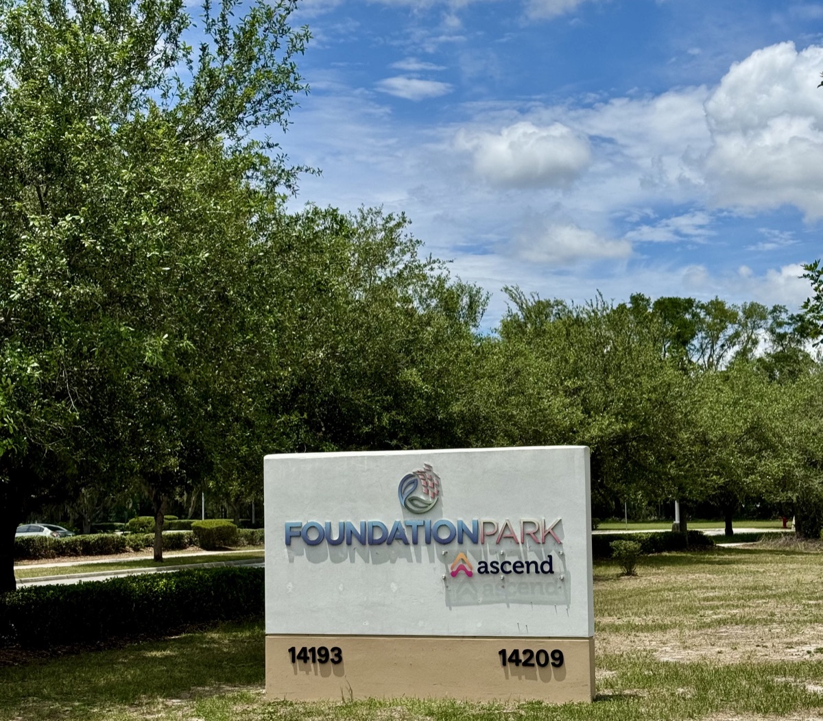 Foundation Park monument sign